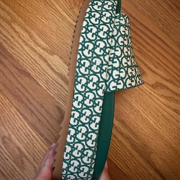 Gucci GG Monogram Platform Sandals 39.5 - Canvas and Leather WORN TWICE - Picture 7 of 12